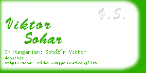 viktor sohar business card